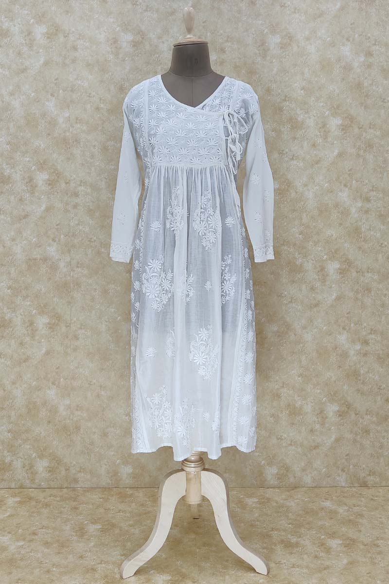 Chanderi Chikankari kurtis