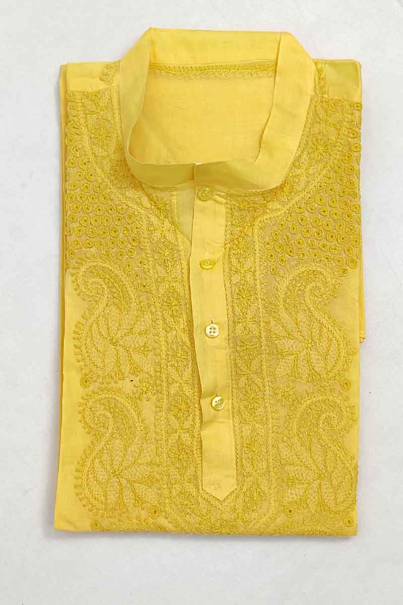 Lucknowi Mens Chikan Kurta (cotton) Mc251303