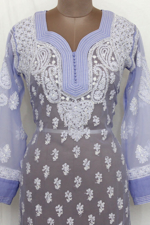 chikan embroidery kurtis