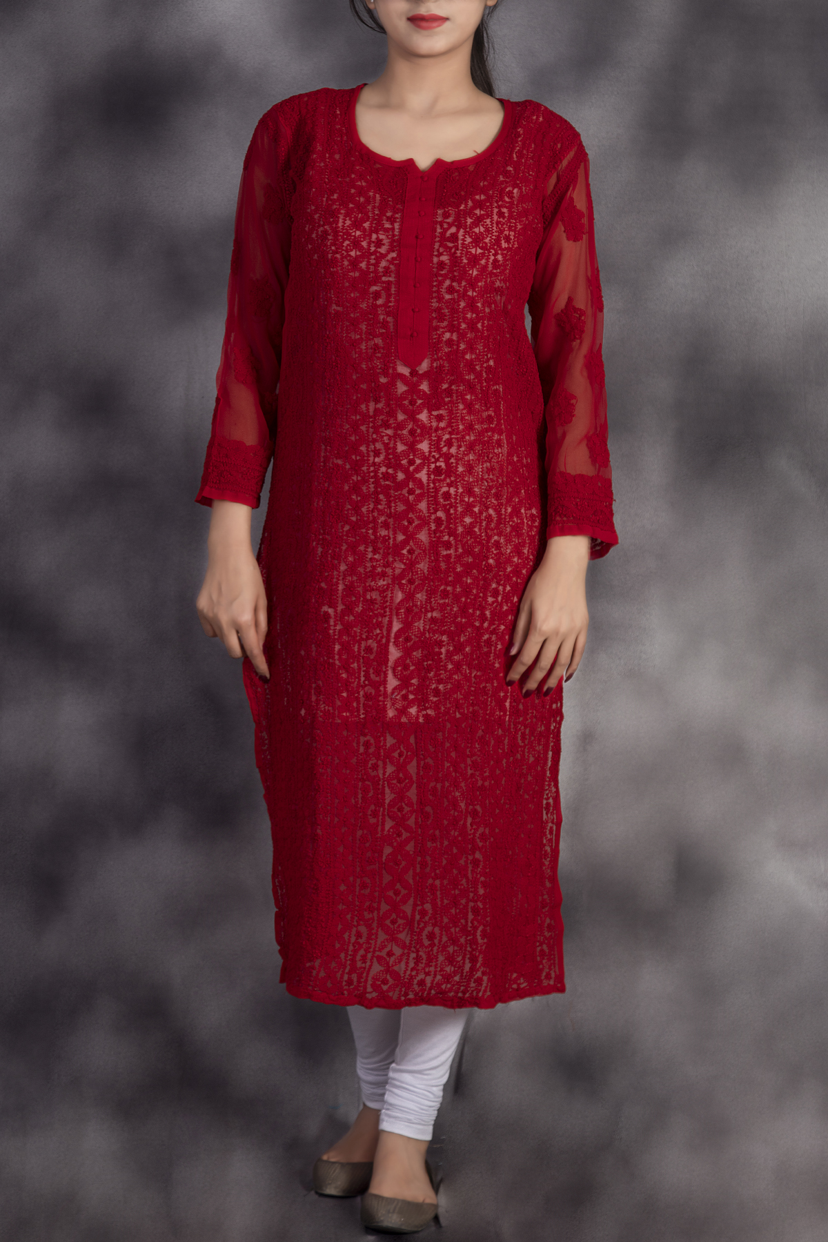 Yog Gala Kurti – The Chikan Company