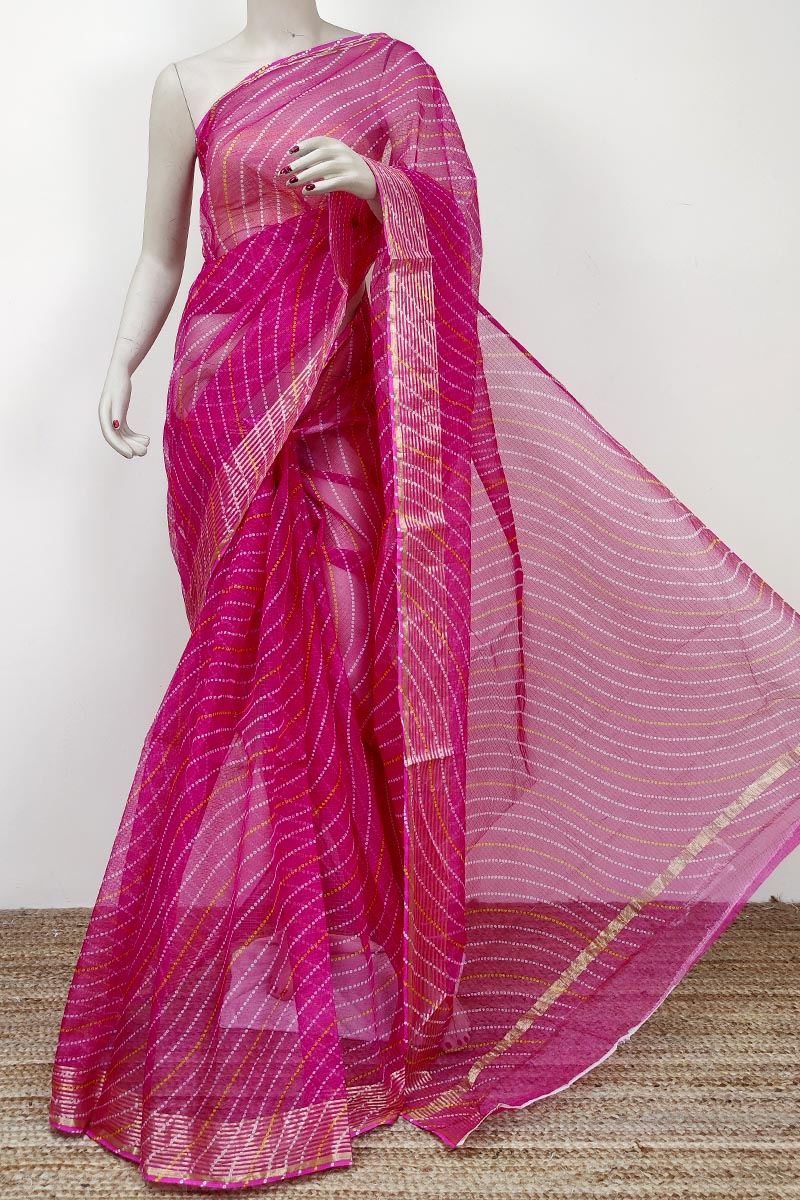 Dark Pink  Colour Bengoal Handloom J P Moonga Kota Cotton Saree With Zari Border Mc252749