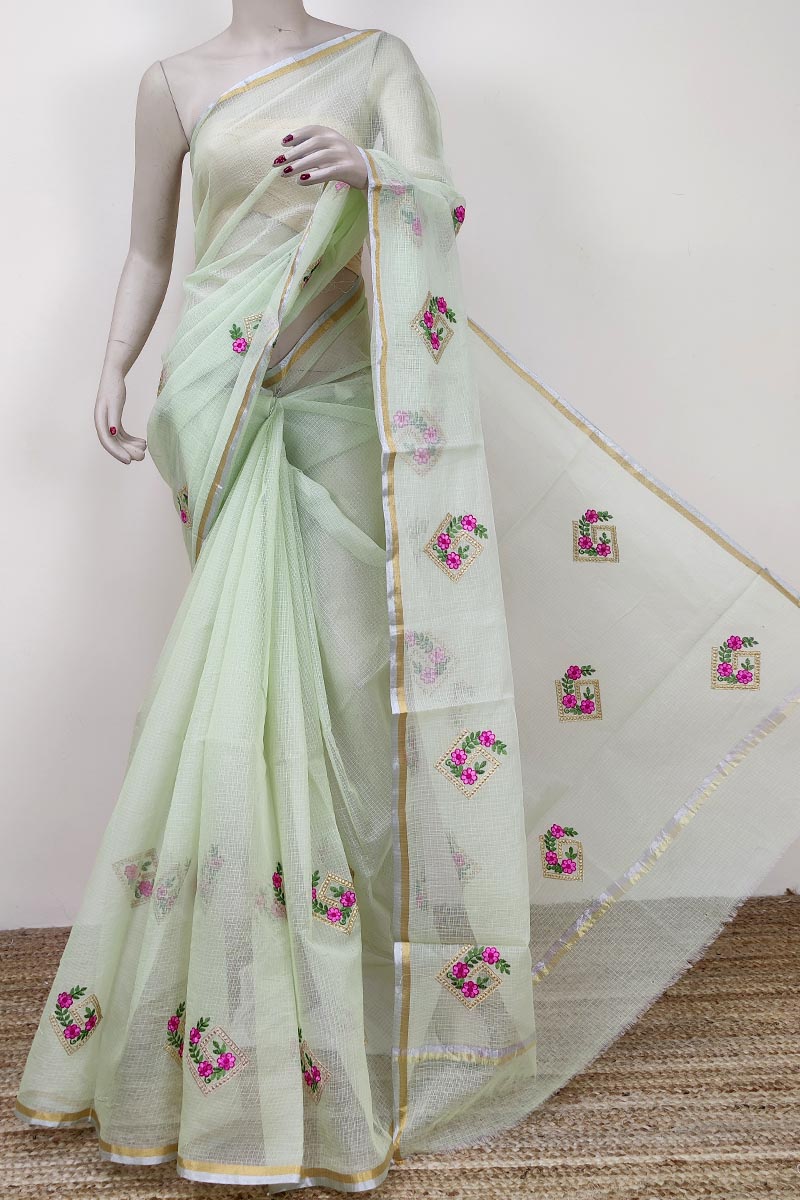 Green Colour Bengoal Handloom kota Cotton Saree (without Blouse) MC252767