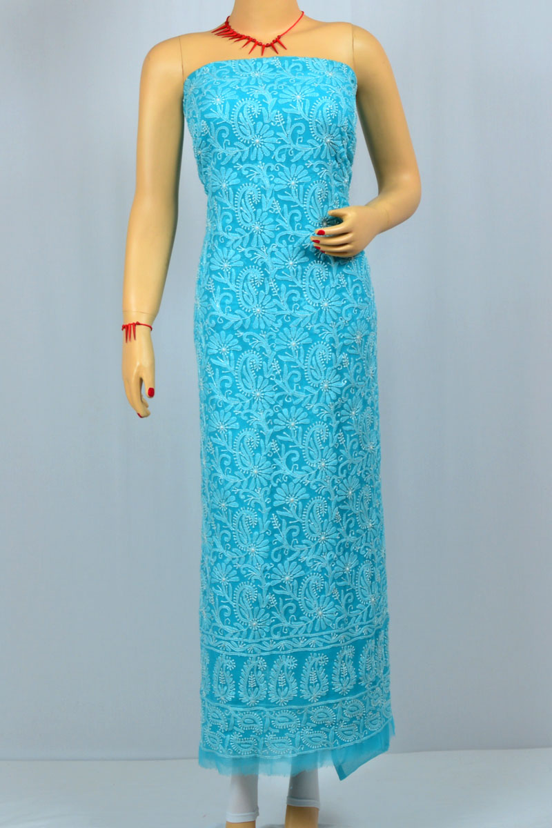 georgette chikankari fabric online