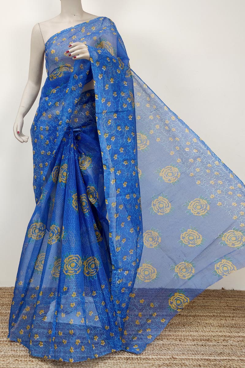 Blue Colour Bengoal Handloom Kota Cotton Saree (without Blouse) Mc252773