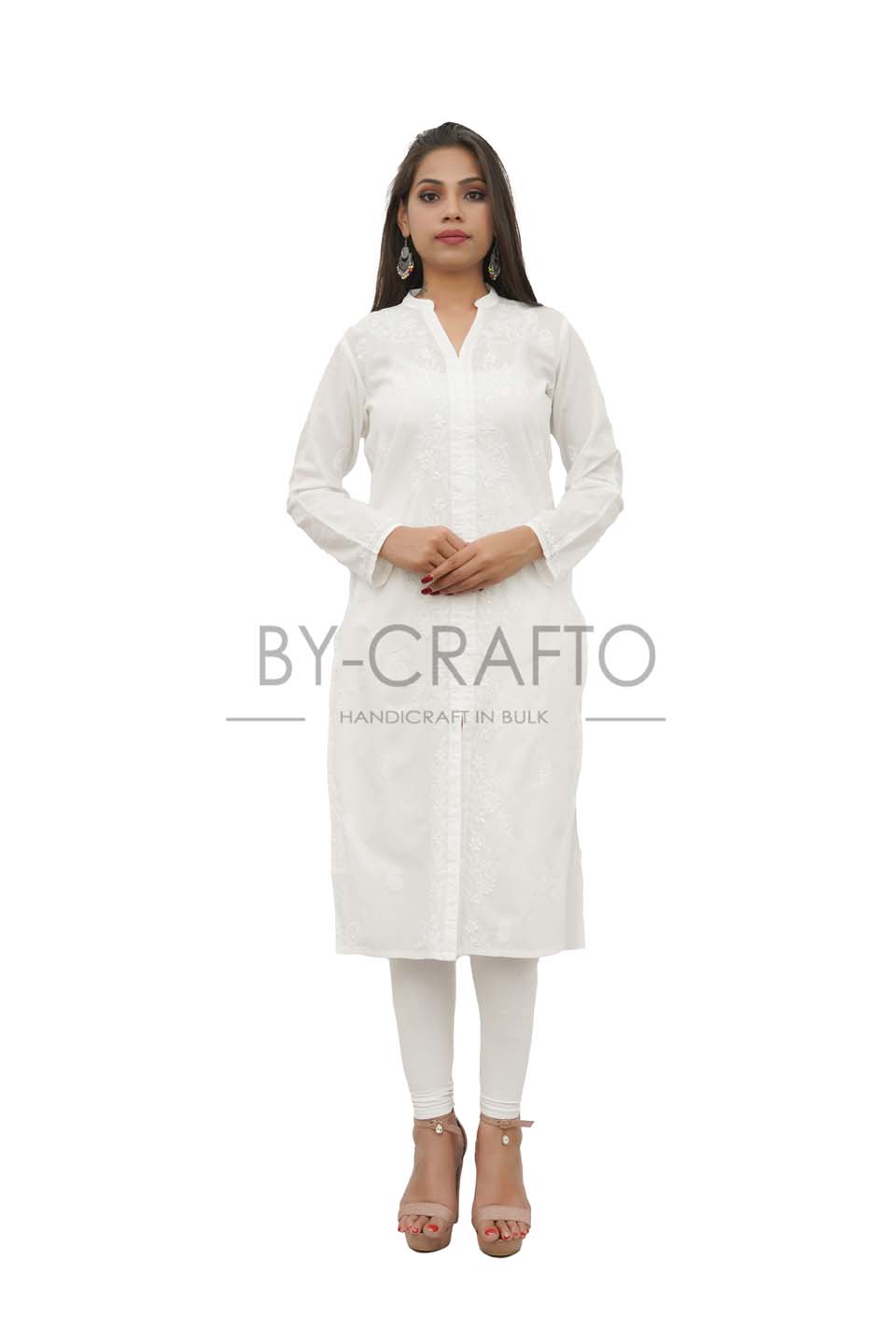 White Hakoba Cotton Kurti, Casual Wear, Size: L at Rs 550/piece in Lucknow  | ID: 2851271269712