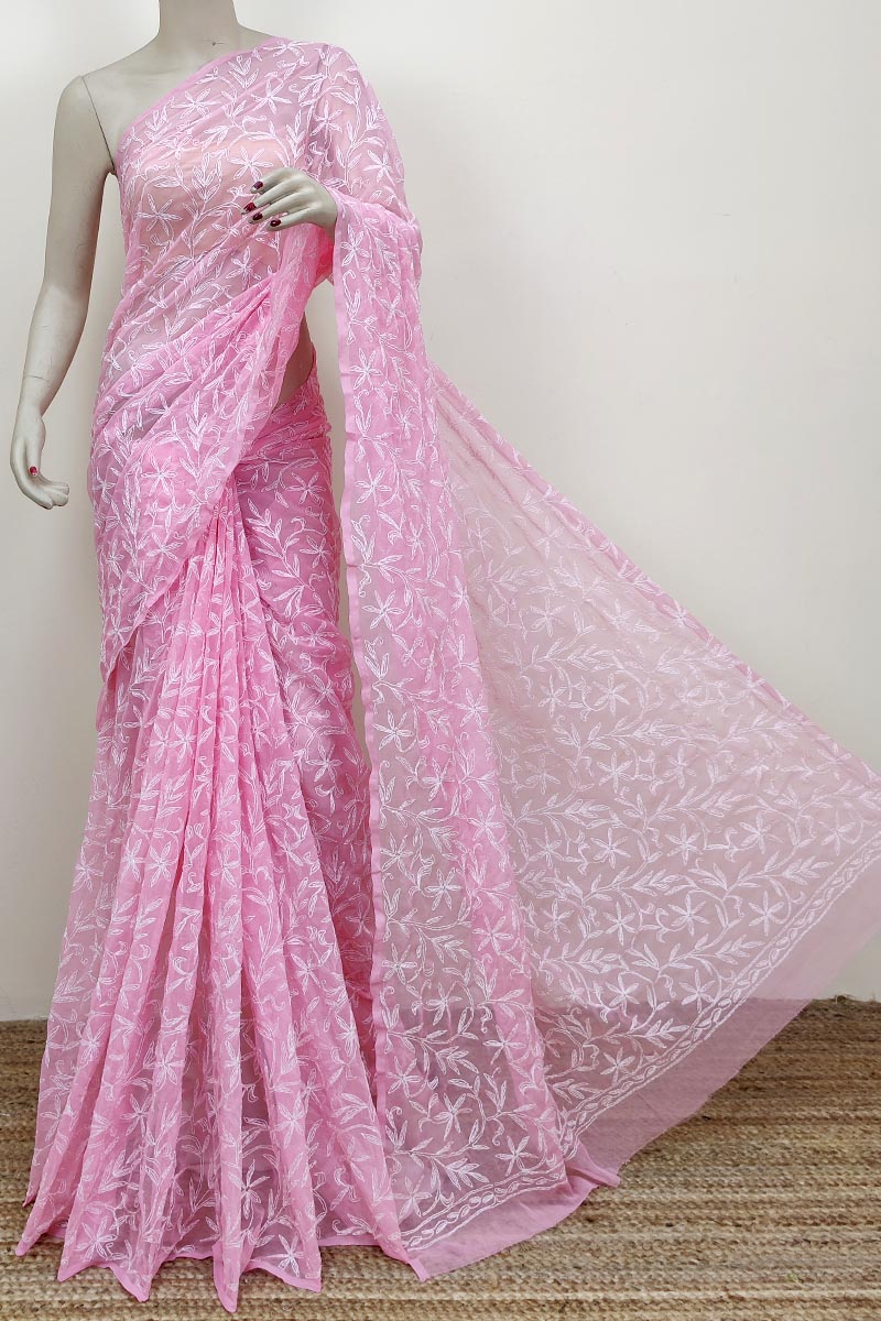 Peach Colour Georgette Allover Tepchi (Saree with Blouse) MC252590
