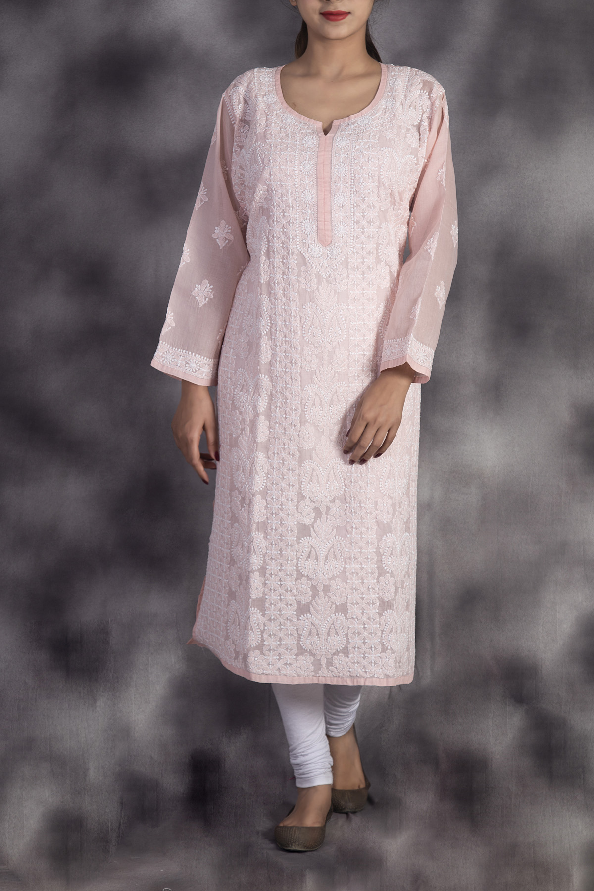 Cotton Bottom Chikan Kurti at Rs.300/Piece in lucknow offer by Gopi  Collection